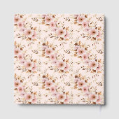 Lovely Blush Gold Boho Mariage Livre d'or Keepsaké (Verso)