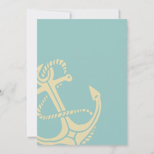 Lovely boot nautical bruiloft-uitnodiging kaart (Achterkant)