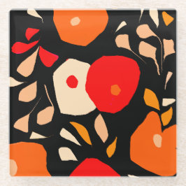 Lovely botanical Coaster Glazen Onderzetter