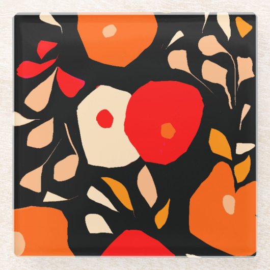 Lovely botanical Coaster Glazen Onderzetter (Voorkant)