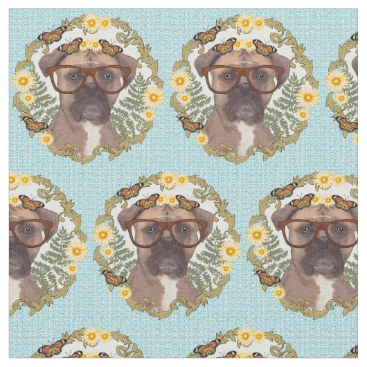 Lovely Boxer Dog Stof (Close Up)