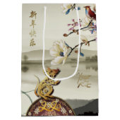 Lovely bucolc scene Chines Rat Year 2020 MGB Medium Cadeauzakje (Achterkant)