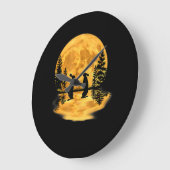 Lovely Bunny Rabbit Rabbits Moon Night Sky Grote Klok (Hoek)