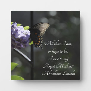 Lovely Butterfly Moeder Lincoln Quote Fotoplaat