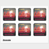 "Lovely California 3"-Sticker Vierkante Sticker (Vel)