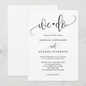 Lovely Calligraphy EDITABLE COLOR Invitation LCC Bedankkaart (Voorkant / Achterkant)