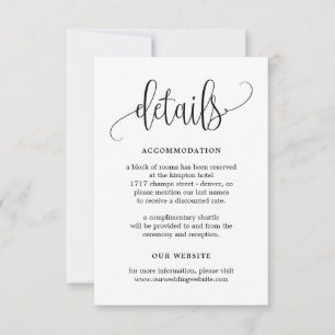 Lovely Calligraphy EDITABLE COULEUR Détails Carte