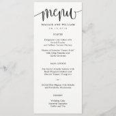 Lovely Calligraphy Menu Card (Voorkant)
