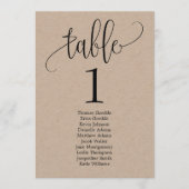 Lovely Calligraphy Table Seating Card Menu (Voorkant)