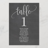 Lovely Calligraphy Table Seating Card Menu (Voorkant)