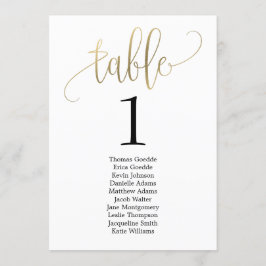 Lovely Calligraphy Table Seating Card Menu