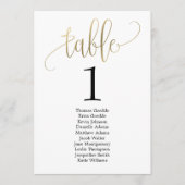 Lovely Calligraphy Table Seating Card Menu (Voorkant)