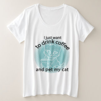 Lovely cat grote maat t-shirt