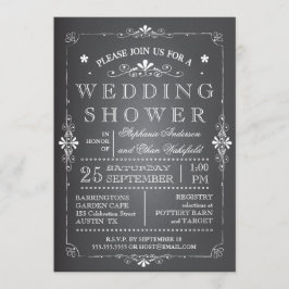 Lovely Chalkboard Couples Wedding Shower Kaart