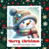 Lovely Christmas Snowman Napkins Editable Custom  Servet