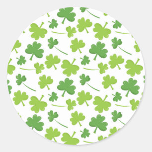 Lovely Clovers St. Patrick's Theme Ronde Sticker