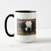 Lovely Cute Beltie Koe en Calf - Belted Galloways Mok (Links)
