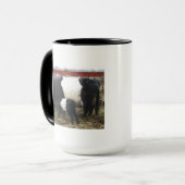 Lovely Cute Beltie Koe en Calf - Belted Galloways Mok (Voorkant links)