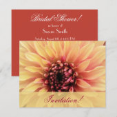 Lovely Dahlia Bridal Shower Uitnodiging (Voorkant / Achterkant)