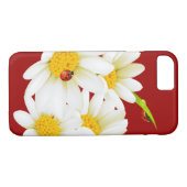 Lovely Daisies en Ladybugs iPhone 7 hoesje (Achterkant (Horizontaal))