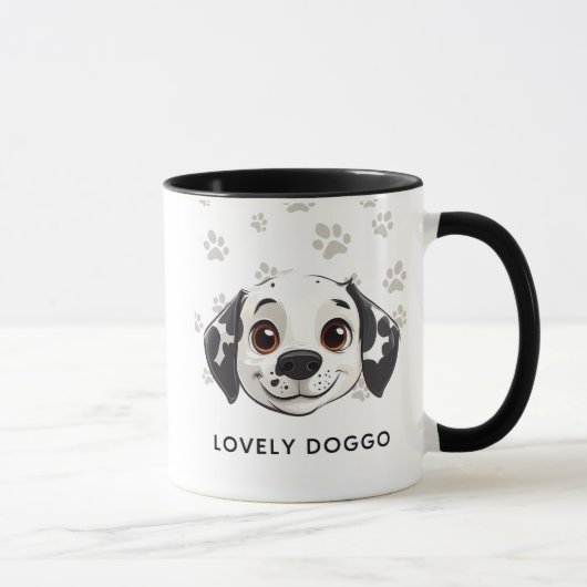 Lovely Doggo Smile Mug – Cute Happy Pup Illustrati (Droite)
