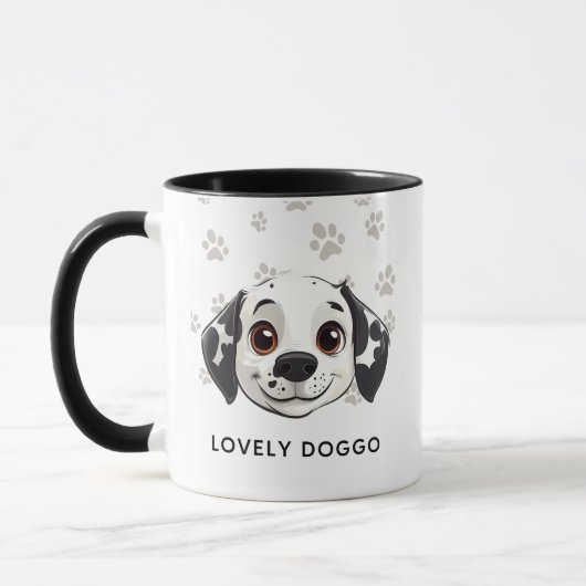 Lovely Doggo Smile Mug – Cute Happy Pup Illustrati Mok (Links)