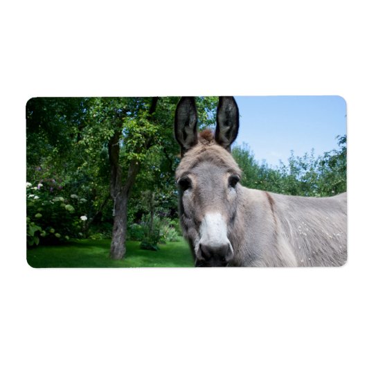 Lovely Donkey Portret Etiket (Voorkant)