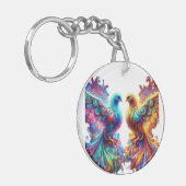 Lovely Doves Love Sleutelhanger (Voorkant Links)