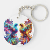 Lovely Doves Love Sleutelhanger (Achterkant)