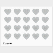 Lovely en Elegant Wedding Hart Sticker (Vel)