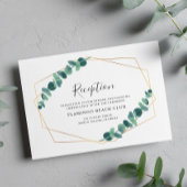 Lovely Eucalyptus Geometric Wedding Informatiekaartje