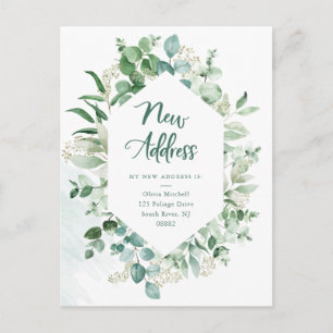 Lovely Eucalyptus   Geometrische bewegende aankond Briefkaart