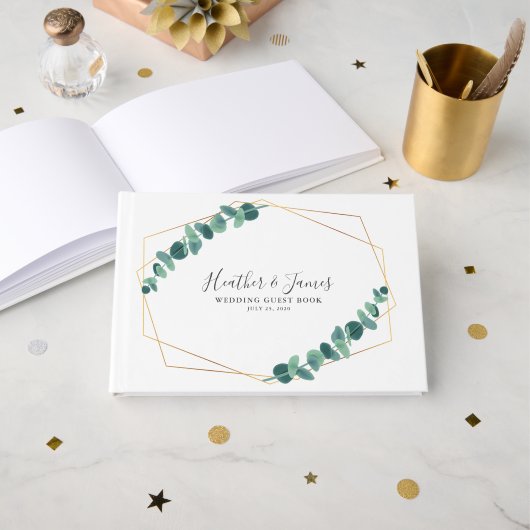 Lovely Eucalyptus Wedding Gastenboek (Voorkant open)