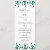 Lovely Eucalyptus Wedding Menu (Voorkant)