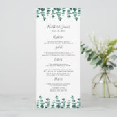 Lovely Eucalyptus Wedding Menu (Staand voorkant)