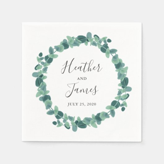 Lovely Eucalyptus Wedding Servet (Voorkant)
