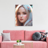 Lovely Face Canvas Afdruk (Insitu (Woonkamer))