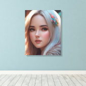 Lovely Face Canvas Afdruk (Insitu (Houten vloer))