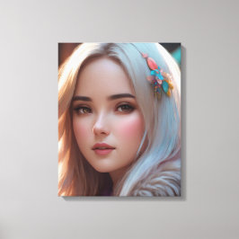 Lovely Face Canvas Afdruk