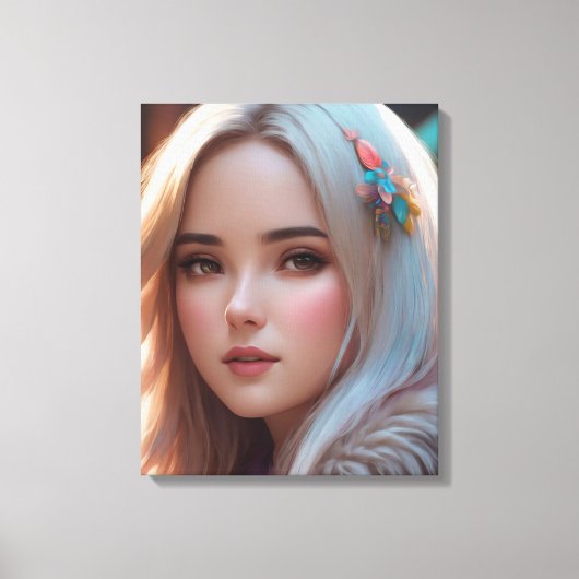 Lovely Face Canvas Afdruk (Voorkant)