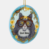 Lovely Floof Cat Keramisch Ornament (Rechts)