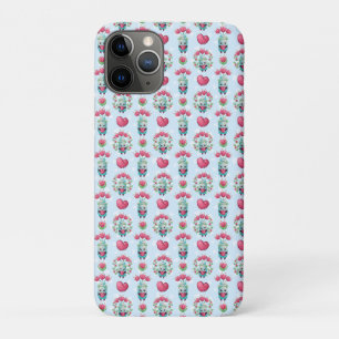 Lovely Floral Mason Jar Hearts Pattern iPhone 11 Pro Hoesje