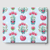 Lovely Floral Mason Jar Hearts Pattern Gastenboek (Achterkant)