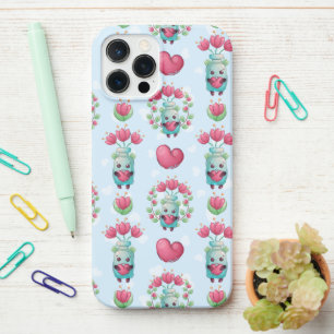 Lovely Floral Mason Jar Hearts Pattern iPhone 12 Pro Max Hoesje