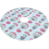 Lovely Floral Mason Jar Hearts Pattern Kerstboom Rok (Gekanteld)