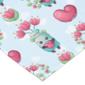 Lovely Floral Mason Jar Hearts Pattern Korte Tafelloper (Hoek)