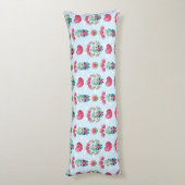 Lovely Floral Mason Jar Hearts Pattern Lichaamskussen (Achterkant (Verticaal))