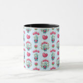 Lovely Floral Mason Jar Hearts Pattern Mok (Midden)