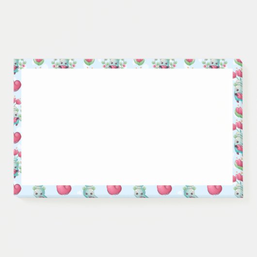 Lovely Floral Mason Jar Hearts Pattern Post-it® Notes (Voorkant)