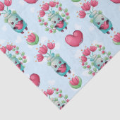 Lovely Floral Mason Jar Hearts Pattern Tissuepapier (Detail)